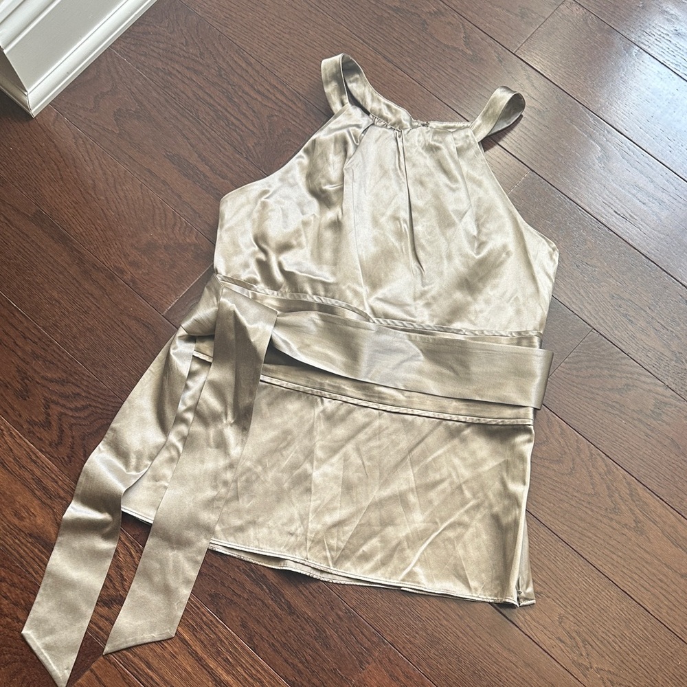 Ann Taylor Gold Satin Top